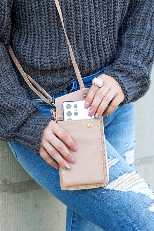 Cross Body Women’s Convertible Wallet with Phone Pocket Polyester One Size