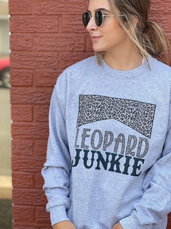 Plus Size Leopard Junkie Long Sleeve Sweatshirt