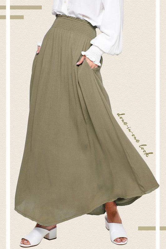Timeless Skirt with Smocked Waistband