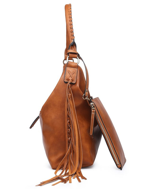 Women's Hobo bag fringe Detail Purse Handbag