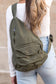 Oversized Women’s Canvas Sling Bag Cotton One Size