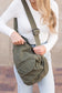 Oversized Women’s Canvas Sling Bag Cotton One Size