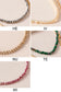 Layered Glass Bead Chain Necklace