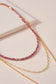 Layered Glass Bead Chain Necklace