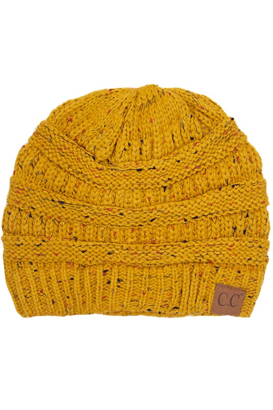 C C Beanie Ribbed Confetti Knit Hat