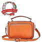 Kelsey Crossbody Handbag Orange Front view Oprah's favorite things.