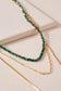 Layered Glass Bead Chain Necklace