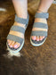 Very G Club Platform Sandals - Faux Leather - Gray Leopard - Sizes 6-11