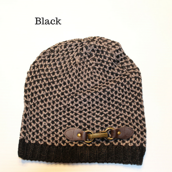 Bumble Knit Hat with Buckle by Simply Noelle