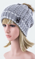 Button Accent Beanie with Faux Fur Pom Pom