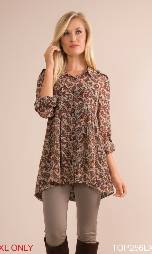 Fall for Paisley Top By Simply Noelle