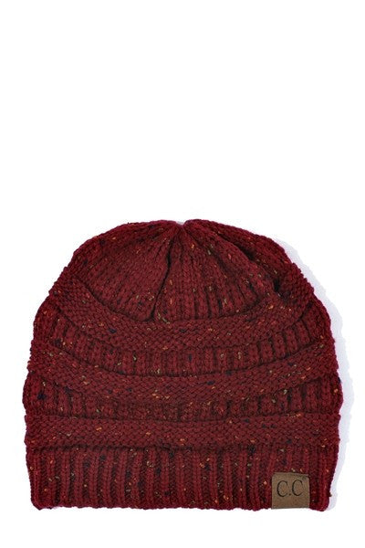 C C Beanie Ribbed Confetti Knit Hat