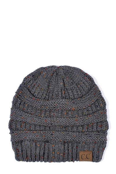 C C Beanie Ribbed Confetti Knit Hat