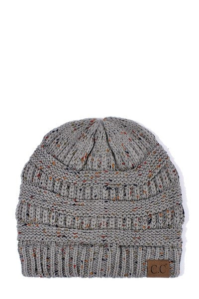 C C Beanie Ribbed Confetti Knit Hat