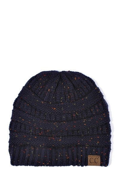 C C Beanie Ribbed Confetti Knit Hat