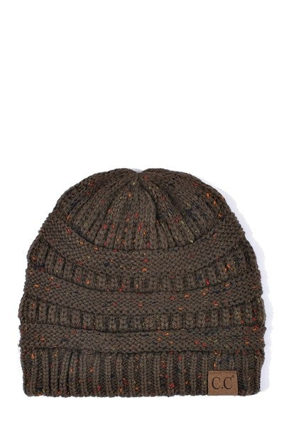 C C Beanie Ribbed Confetti Knit Hat