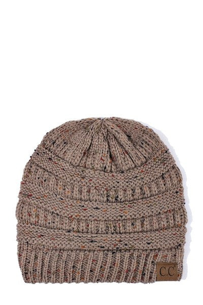 C C Beanie Ribbed Confetti Knit Hat