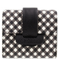 K Carroll Buckle Wallet Black Check