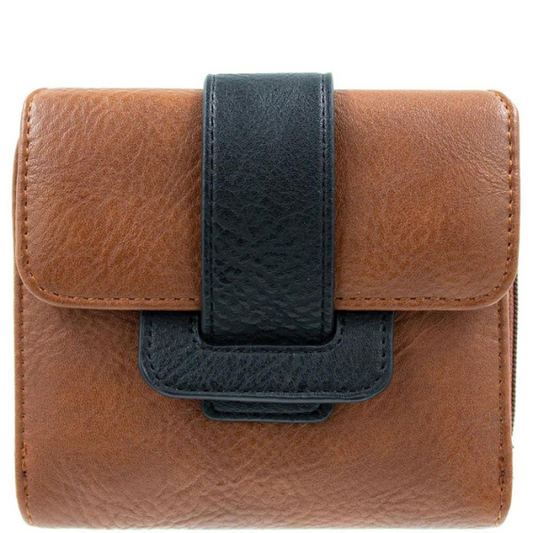 K Carroll Buckle Wallet Camel 