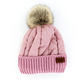 Britt's Knits Quilted Puff Hat with Pom