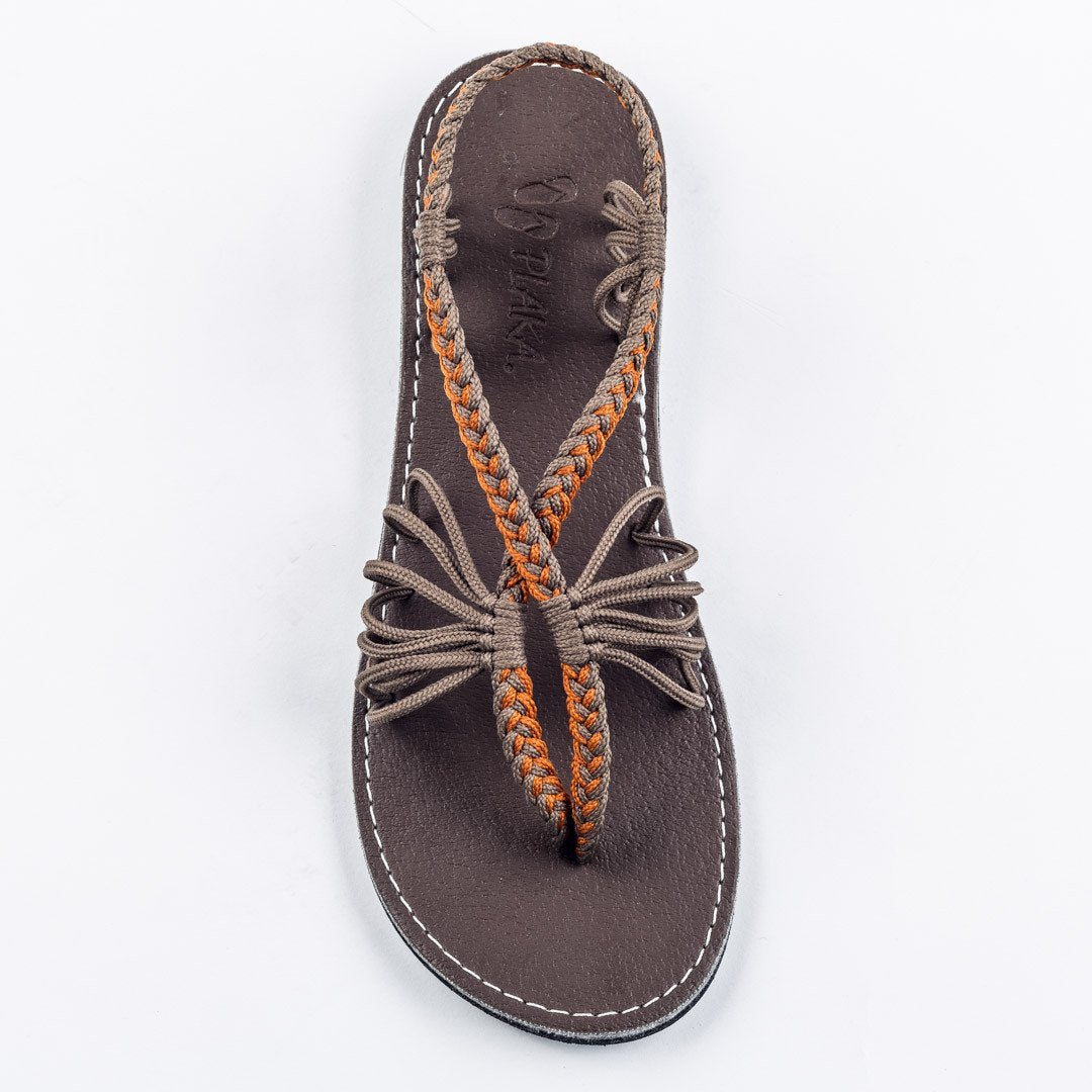 New Original Plaka Seashell Orange Gray Sandals Summer Bandage Sandals Authenic Plaka Summer Sandals