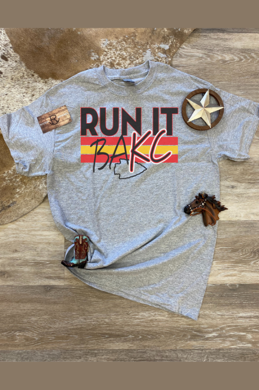 Run It Back Kansas City Chiefs Short Sleeve Tee Shirt Top