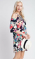 Vibrant Floral Off Shoulders Dress