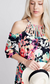 Vibrant Floral Off Shoulders Dress