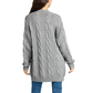 Jack & Missy Women’s Aspen Cable Knit Midweight Cardigan Acrylic Size S-XL
