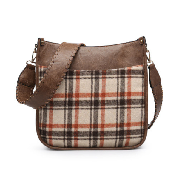 Chloe Vegan Leather Trim Crossbody Handbag from Jen & Co