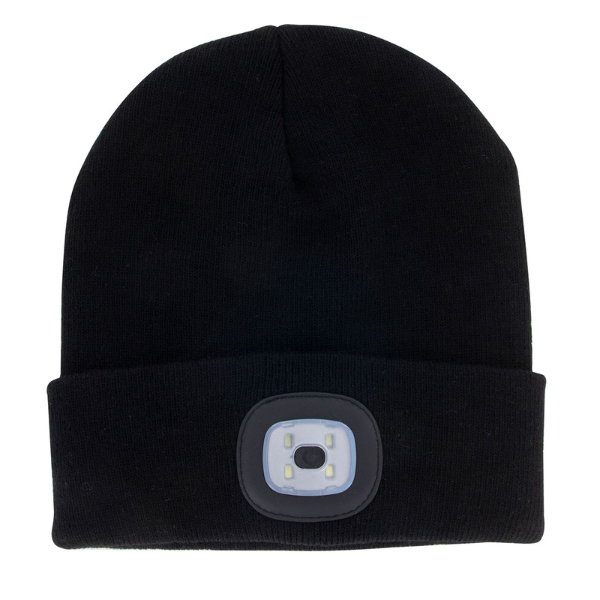 Men's Night Scope Rechargeable LED Beanie Hat