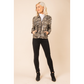 Simply Noelle Wild Instincts Chino Zip Front Animal Print Jacket