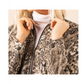 Simply Noelle Wild Instincts Chino Zip Front Animal Print Jacket