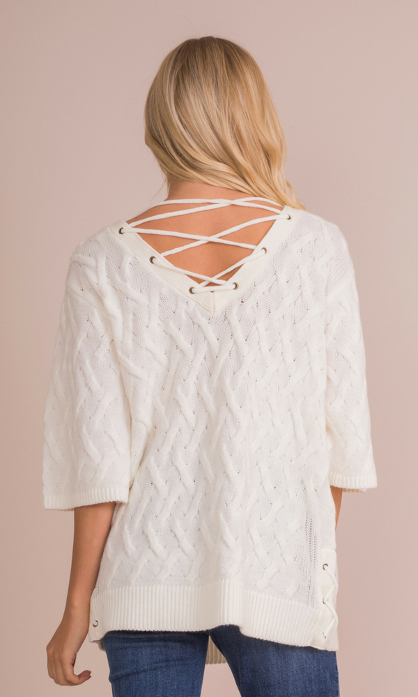 Vineyard Lace Up Top