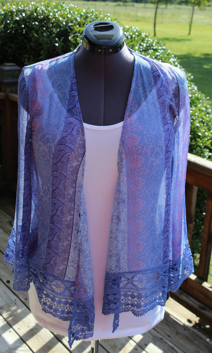 Simply Noelle Women's  Signature Print Relic Coverup Jacket