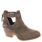 Very G Zane Boho Style Booties - Faux Leather - Rust/Gray - Sizes 6-11