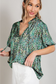 e:esome Women’s Tie Front Short Sleeve Blouse Top Polyester Size S-L