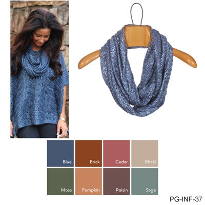 Open Weave Sparkle Knit Infinity Scarf by Simply Noelle