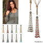 Long Crystal Tassel Necklace by Simply Noelle